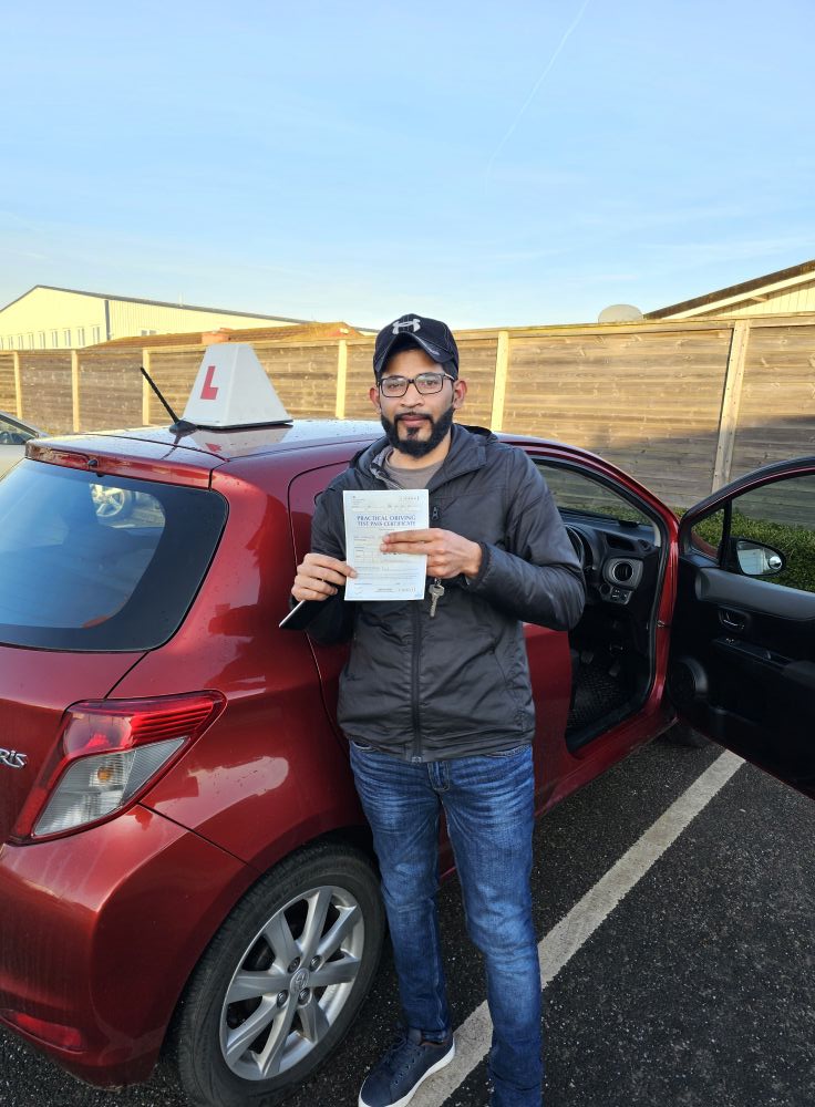 MSA Driving School pupil holding their pass certificate