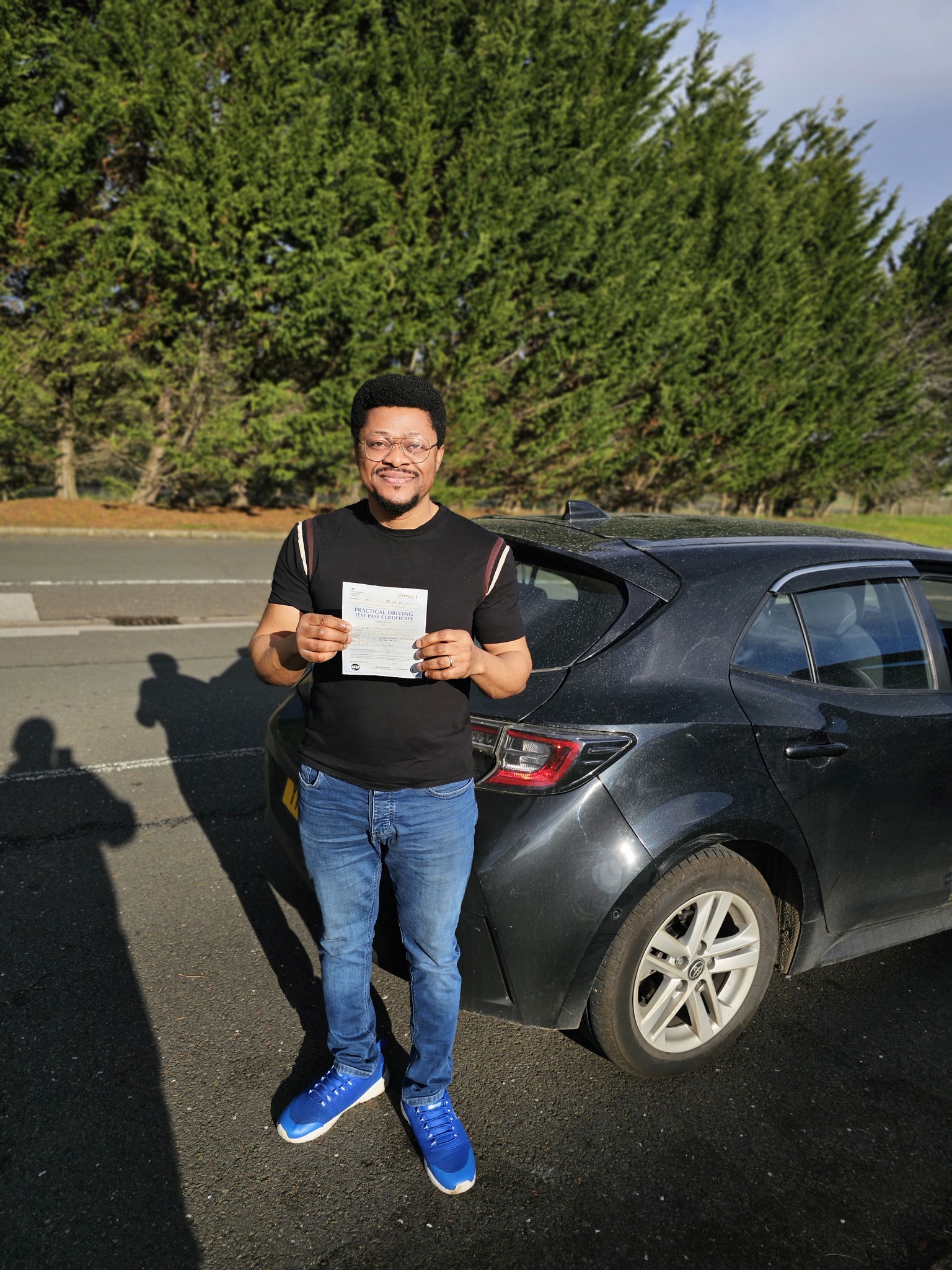 MSA Driving School pupil holding their pass certificate
